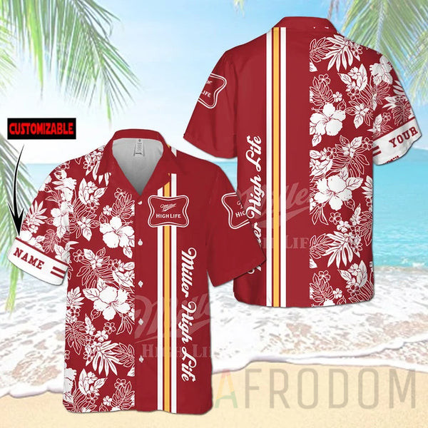 Custom Name Tropical Hibiscus Miller High Life Hawaii Shirts For Men And Women Ha29464