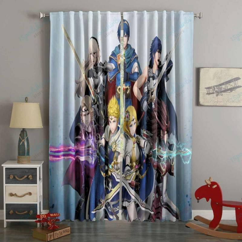 3D Printed Fire Emblem Warriors Style Custom Living Room Curtains