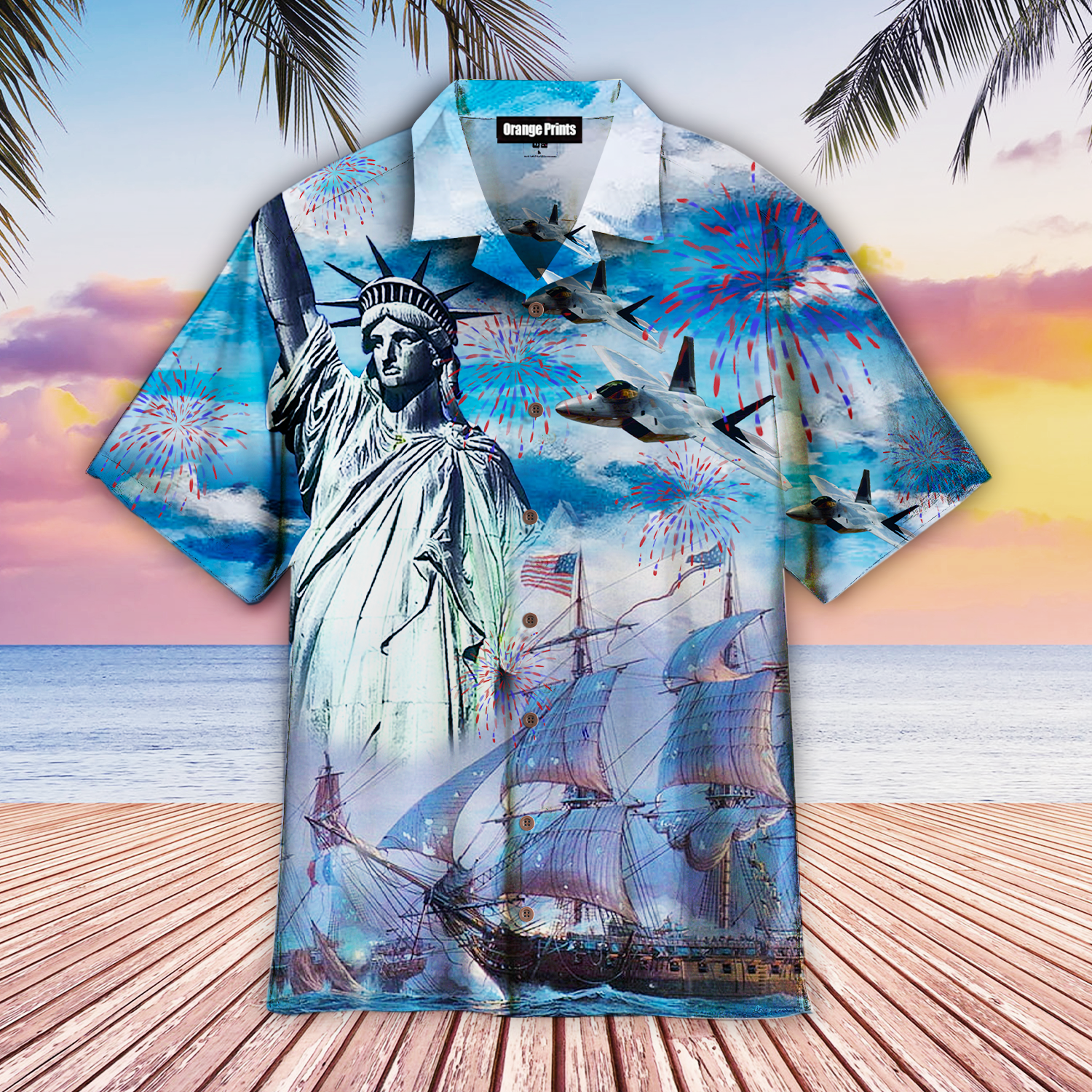 4Th July Us Independence Day Hawaiian Shirt | For Men & Women | Wt3080