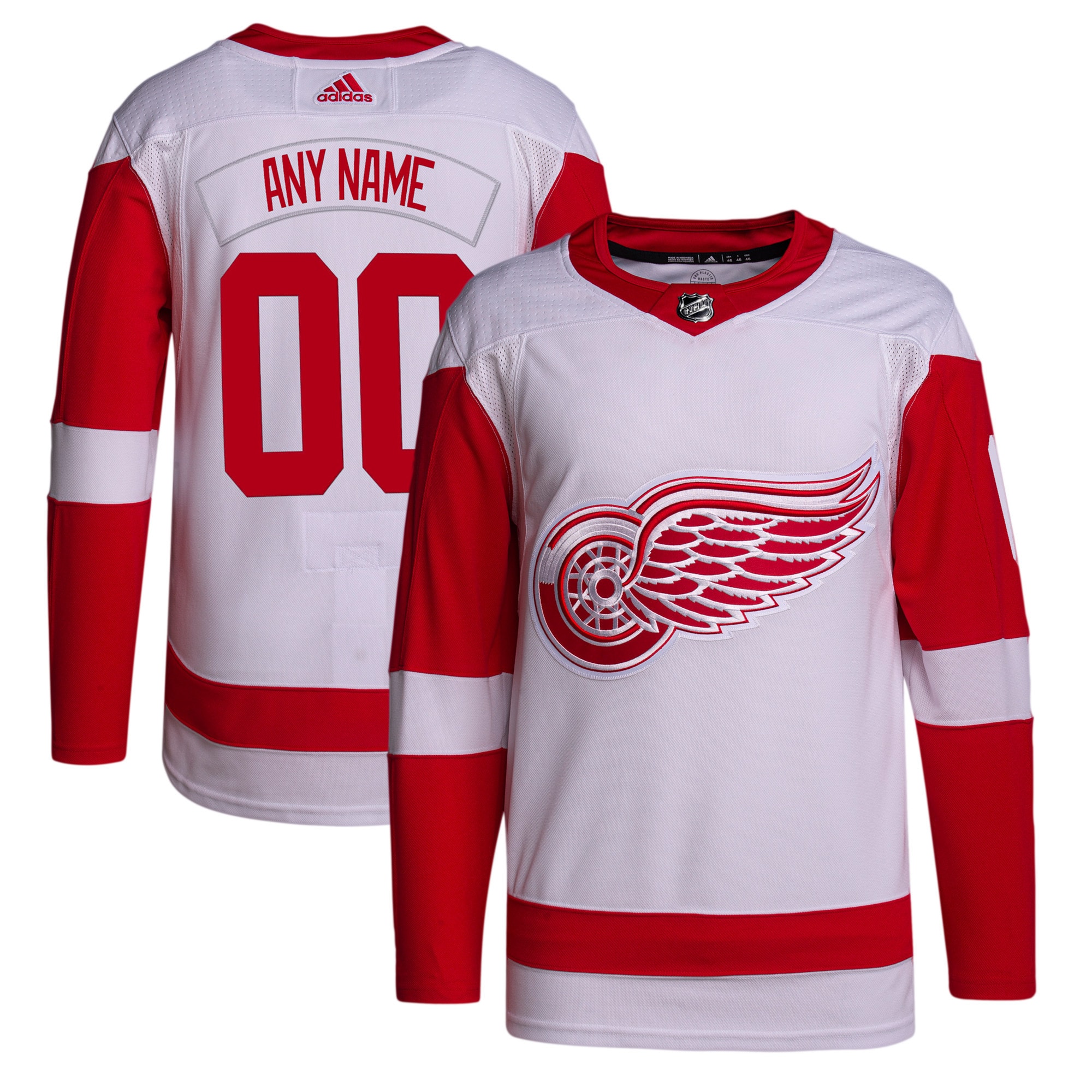 Detroit Red Wings Away Primegreen Authentic Custom Jersey – White