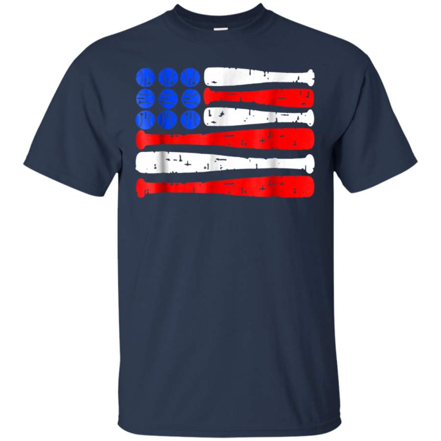 AGR American Flag Baseball Patriontic 4th of july Shirt