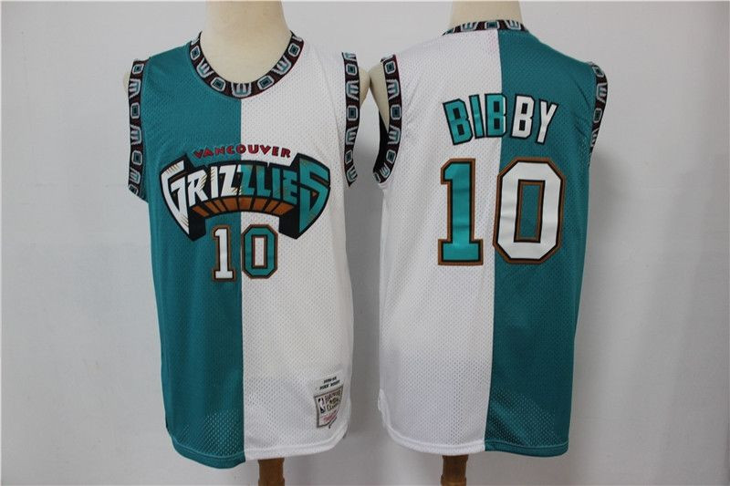 Vancouver Grizzlies Mike Bibby #10 NBA Throwback Mint White Jersey