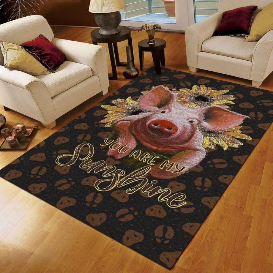 Pig Sunshine Be Together Rug