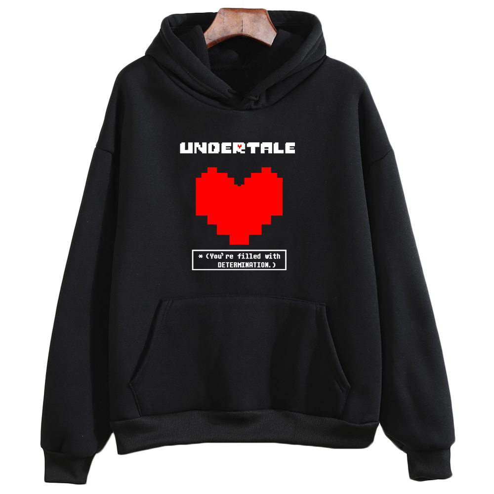 Undertale Game You’re Filled with Determination Hoodies Women Casual Long Sleeve Sweatshirt for Winter/autumn Hooded Hoodie Girl alx