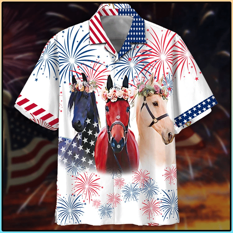 Horse Firework Hawaii Shirt Unisex Adult Ha28885