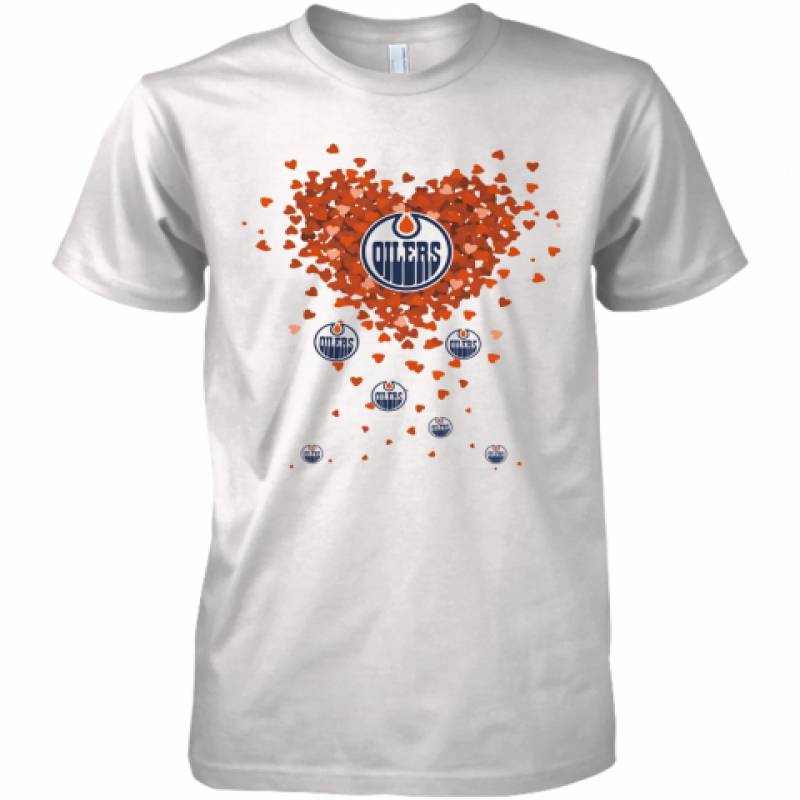 Love Edmonton Oilers Hearts Premium Men's T-Shirt