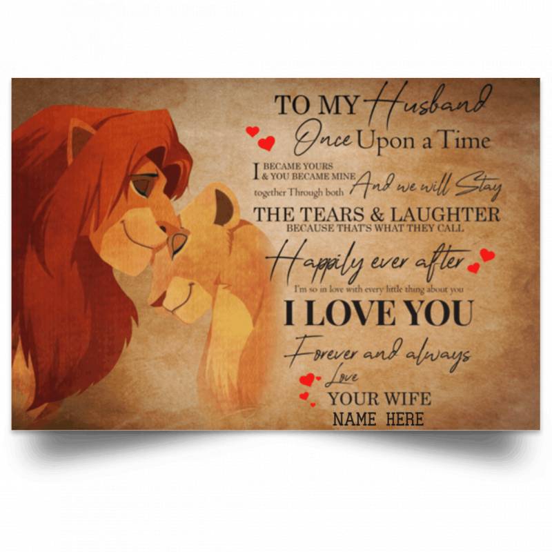 [Personalized Name] To my Husband Lion King Gift Poster HT207