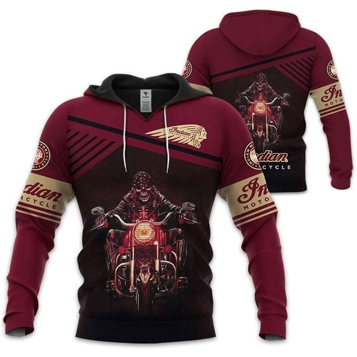 Ghost Rider Indian Motocycle 3D Hoodie