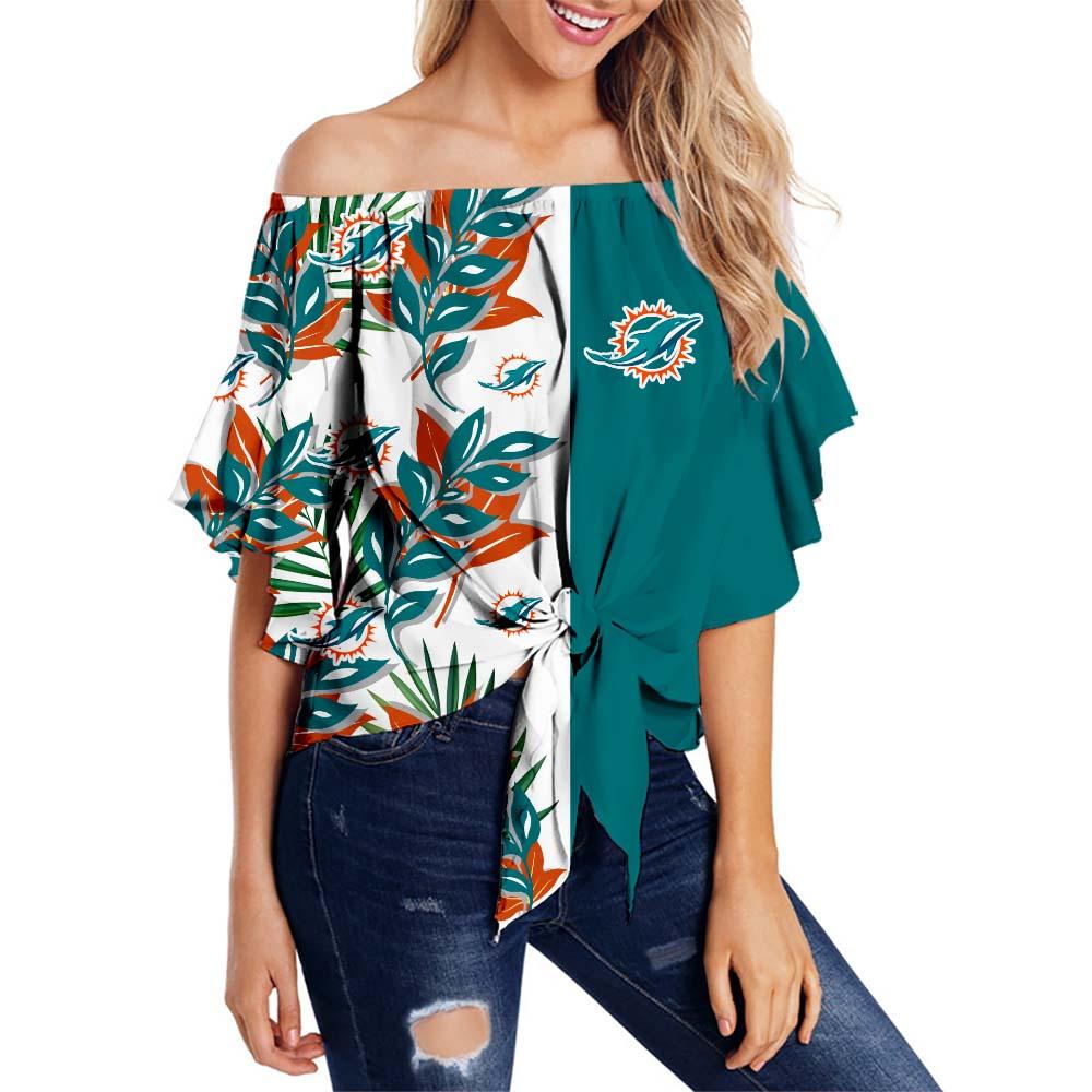 Miami Dolphins Women Strapless Summer Shirt