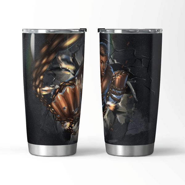 Black Men Knight Black King Strong All Over Print 3D Tumbler