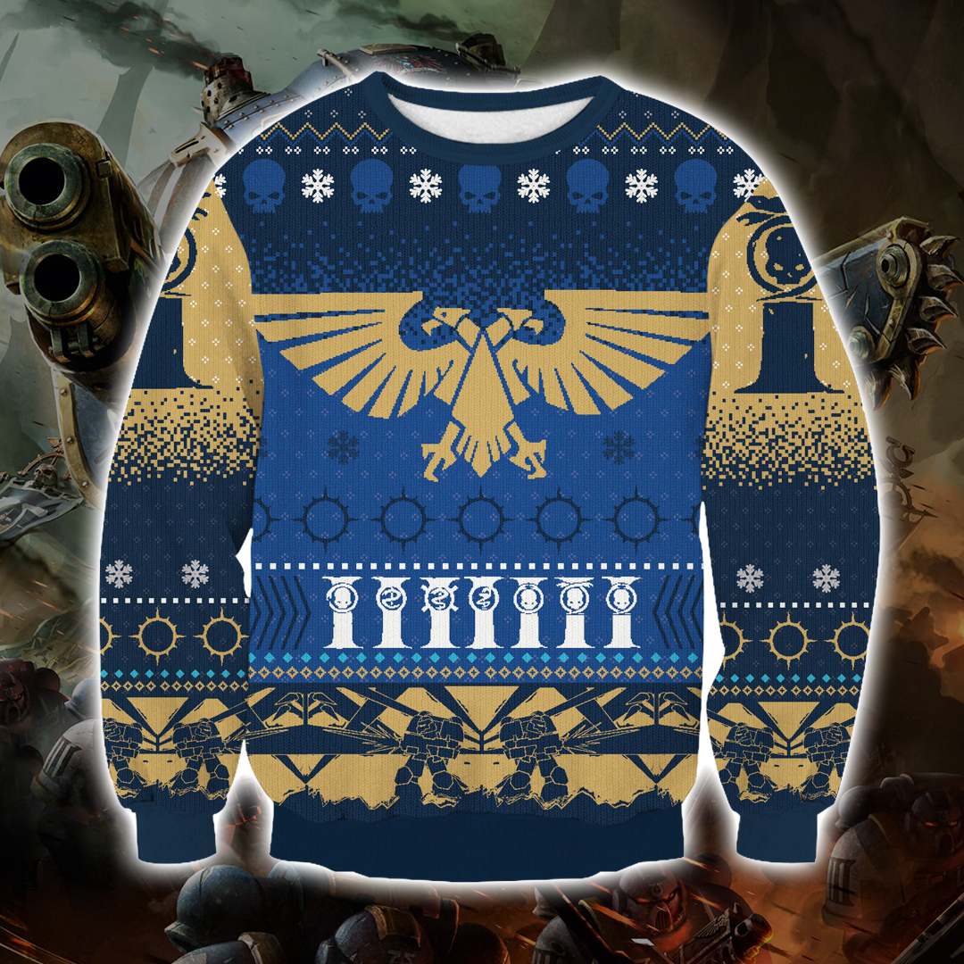 Warhammer 40k Imperium 3D Print Ugly Christmas Sweatshirt