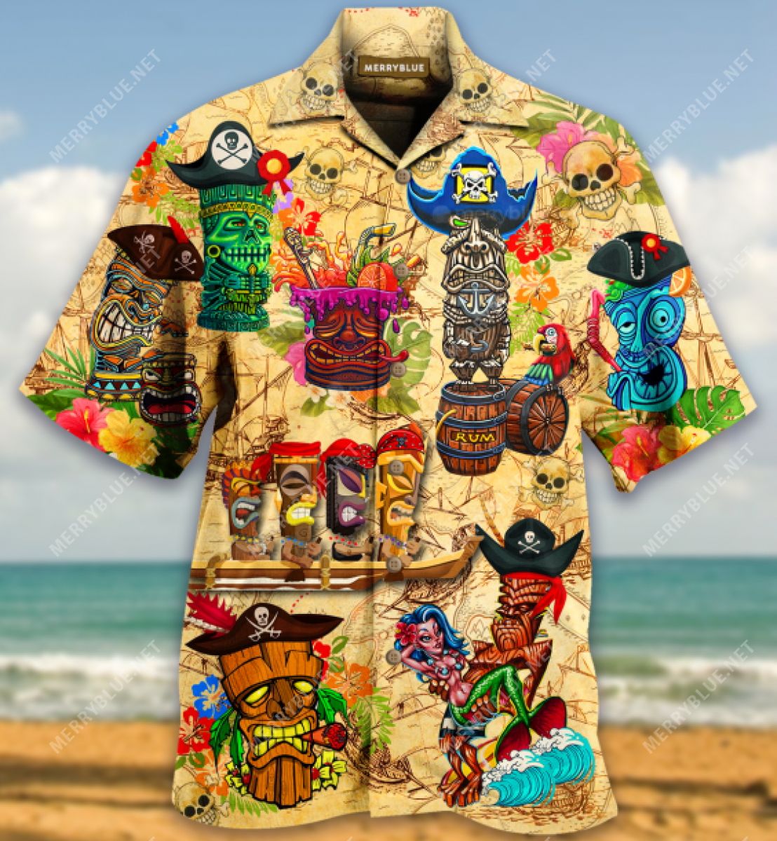 What Happens At The Tiki Bar Stays At The Tiki Bar Hawaiian Shirt