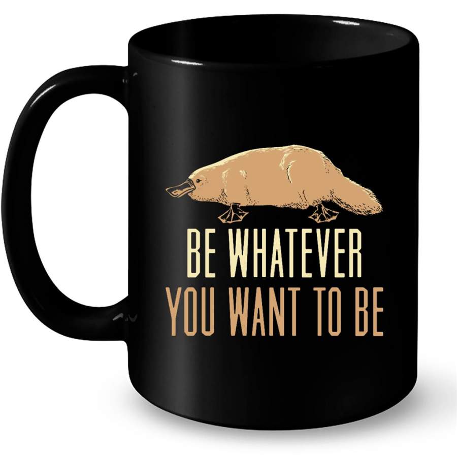 Be Whatever You Want To Be, VIntage retro Funny – Full-Wrap Coffee Black Mug