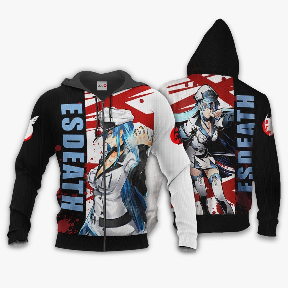 Akame ga Kill Hoodie Shirt Esdeath Anime Zip Jacket