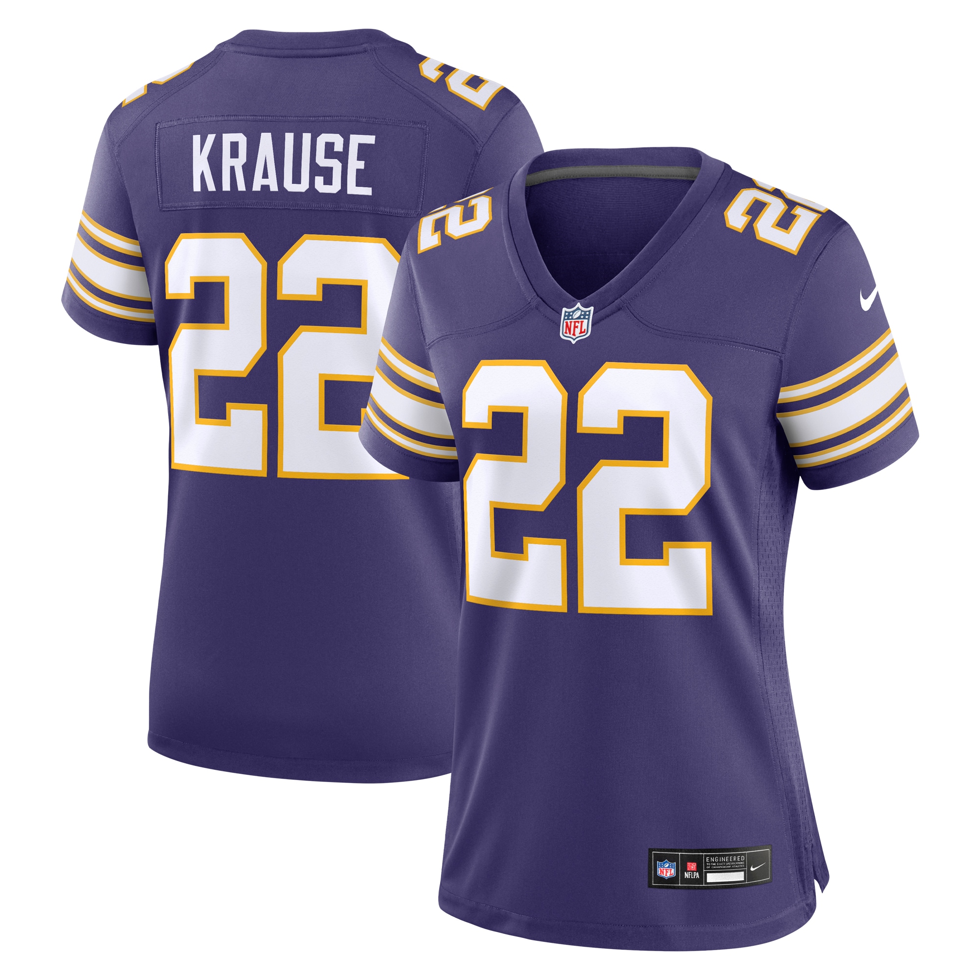 Paul Krause Minnesota Vikings Women's Classic Retired Player Jersey – Purple