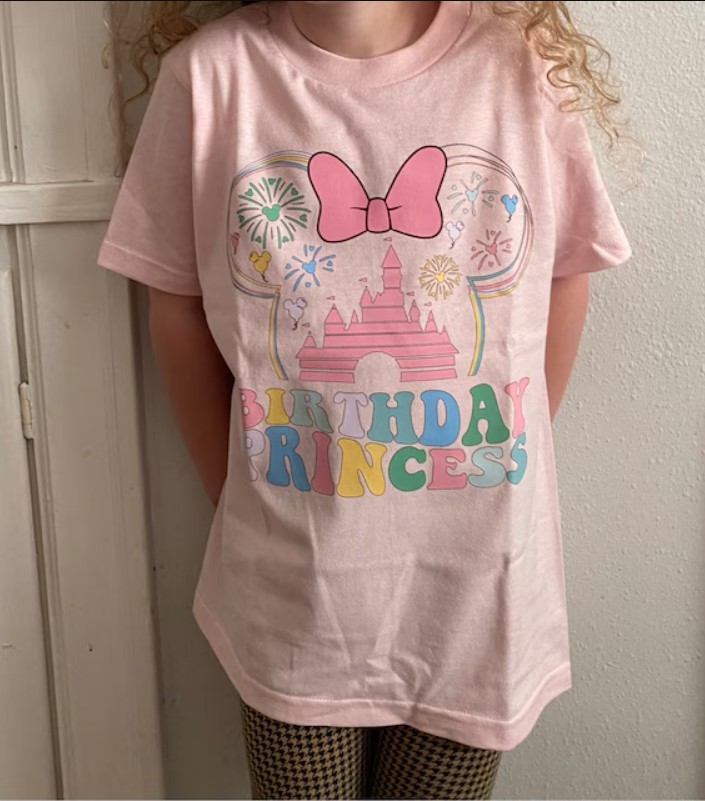 Birthday Girl Shirt Disney Mickey Mouse Ears Kids Toddler Birthday Tee Shirt Outfit