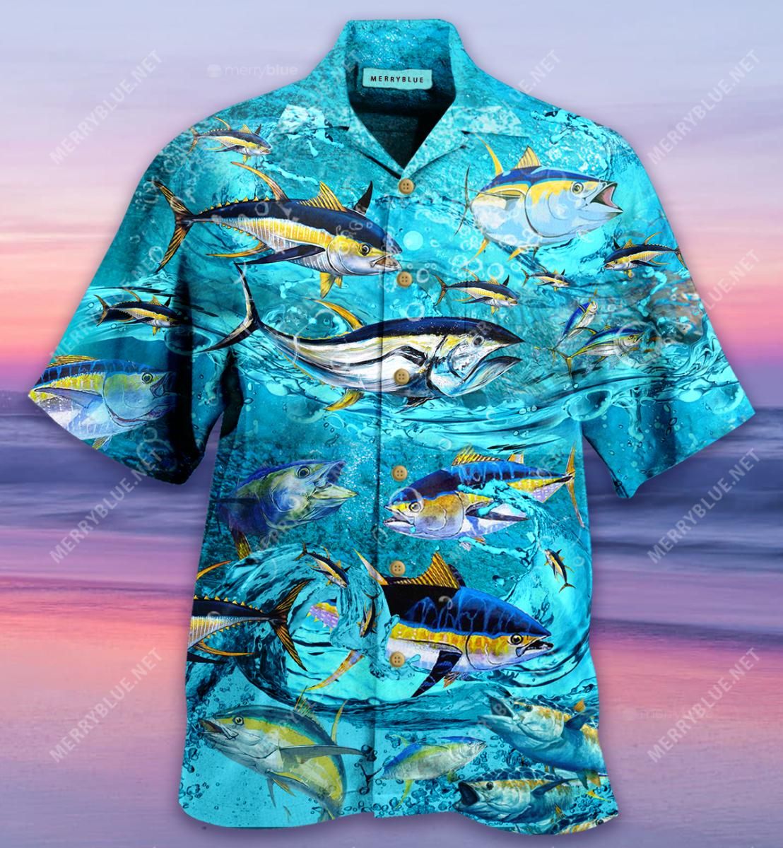 Tuna Fish In The Sea Aloha Hawaiian Shirt Colorful Short Sleeve Summer Beach Casual Shirt For Men And Women