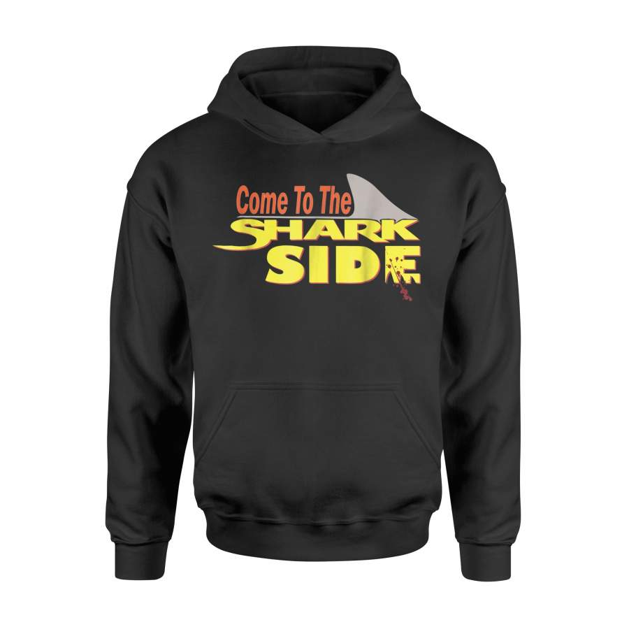 Come To The Shark Side Fin And Bite Mark Design Hoodie