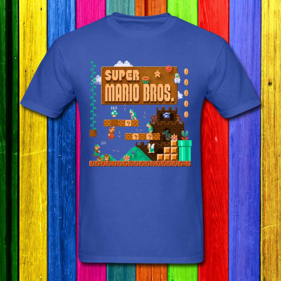 Super Mario Bros 80’s Retro Game Mario Luigi Wario | Men’s T-Shirt