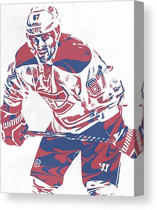 Max Pacioretty Montreal Canadiens Pixel Art 3 Joe Hamilton Canvas Print