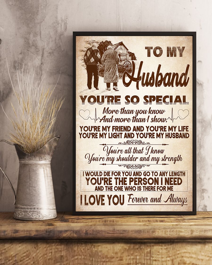 To My Husband – You’Re So Special Vertical Canvas And Poster – Gift For Husband | Wall Decor Visual Art