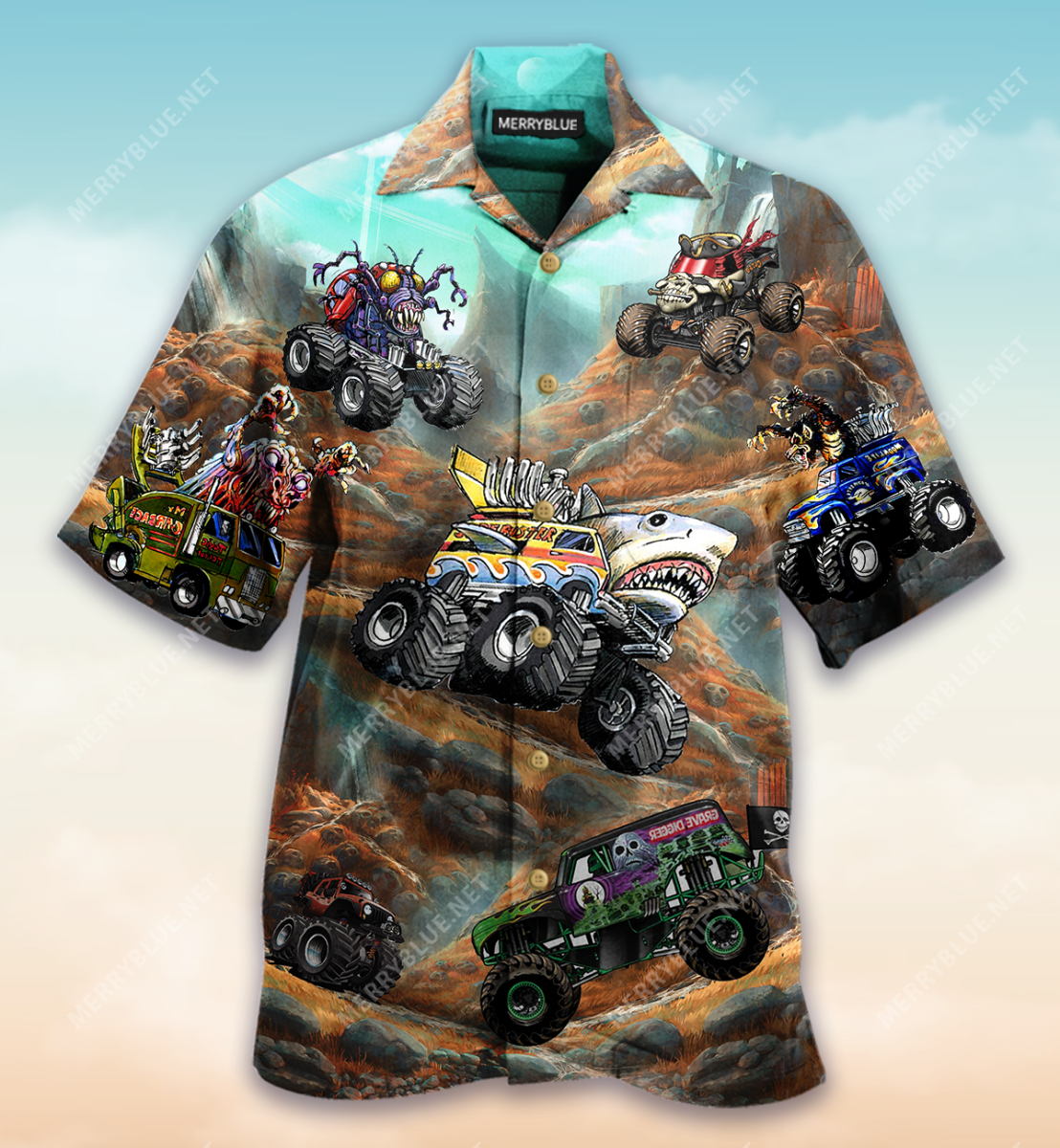 Monster Truck Racing Unisex Hawaii Shirt Ha33286