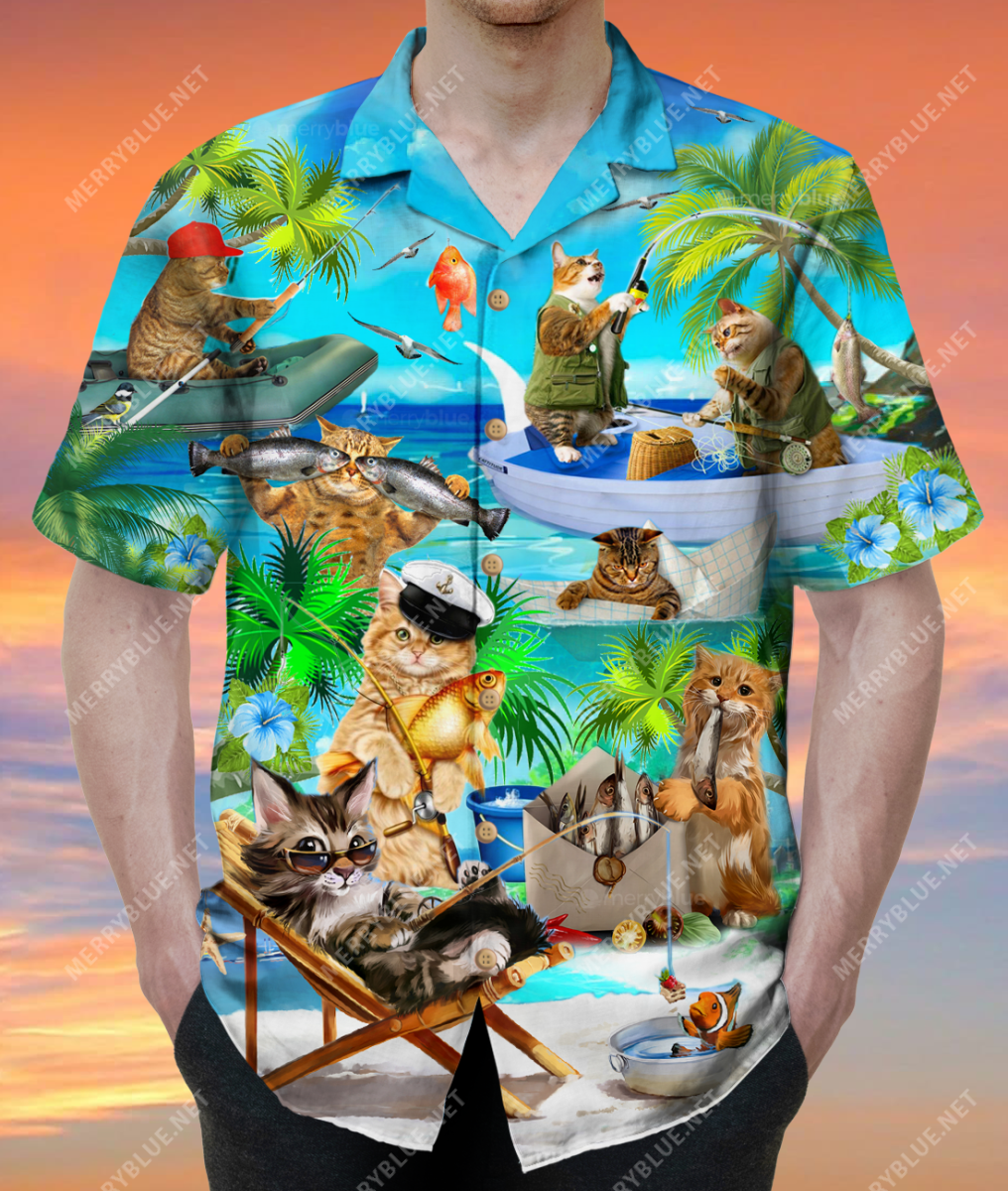 All I Need Is Going Fishing With My Cats Hawaii Shirt Ha28009