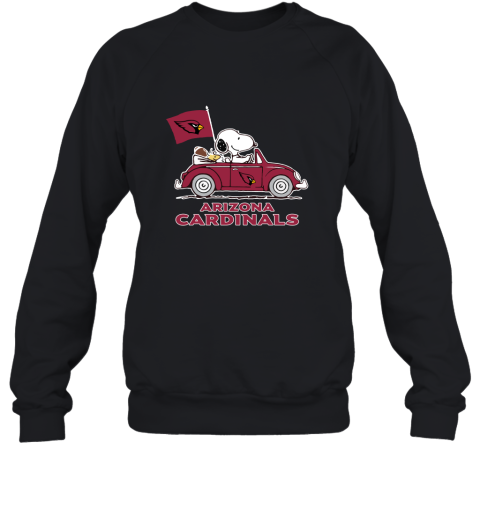 Snoopy And Woodstock Ride The Arizona Cardinals Car 2D Sweatshirt