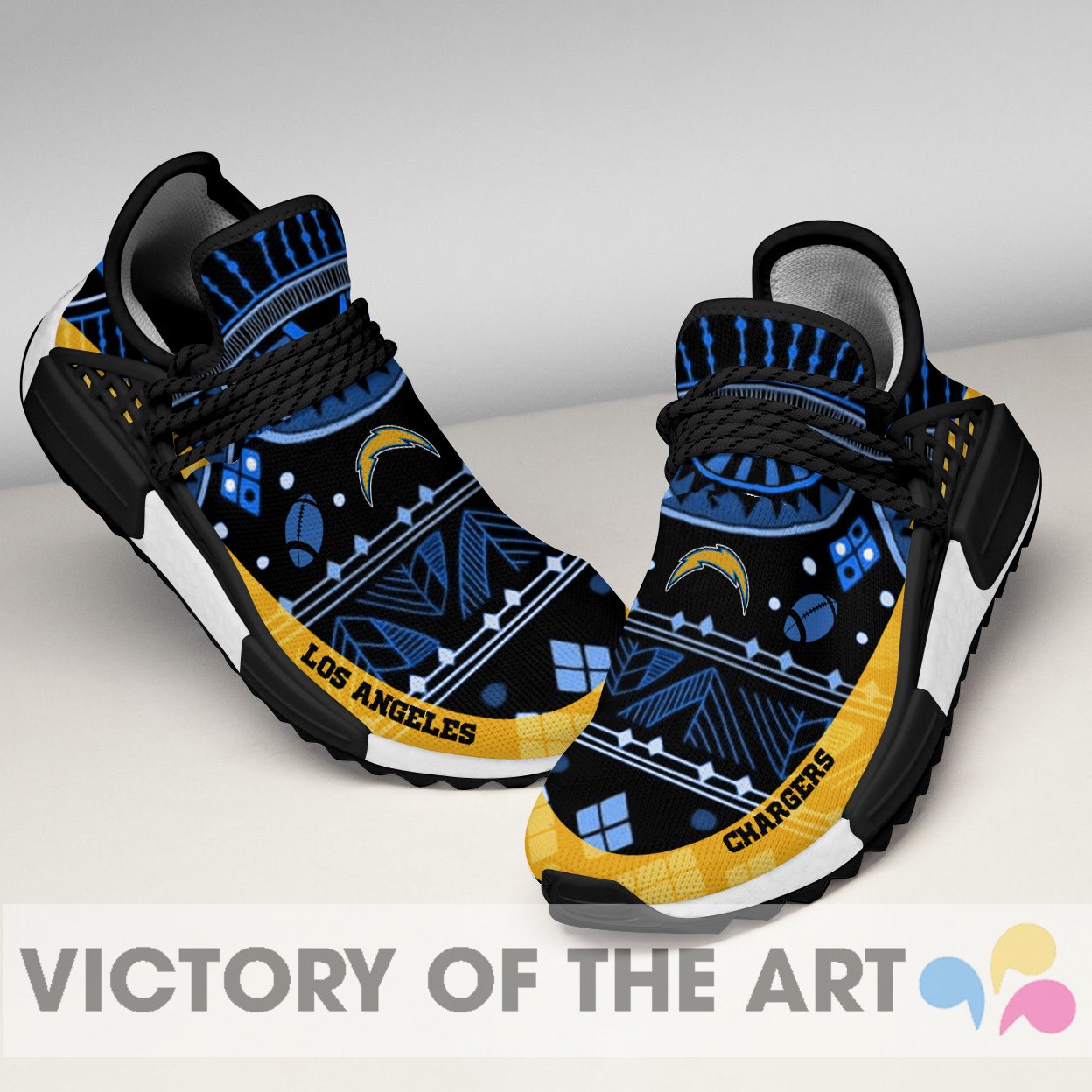 Wonderful Pattern Human Race Los Angeles Chargers Shoes For Fans