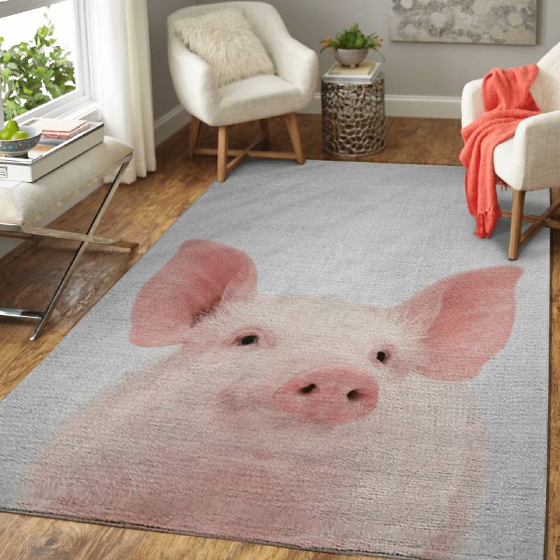 Pig Colorful – Animals Colorful Area Rug Carpet