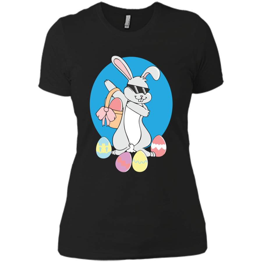 Dabbit T-Shirt Funny Dabbing Hip Hop Easter Bunny Shirt1 Next Level Ladies Boyfriend Tee