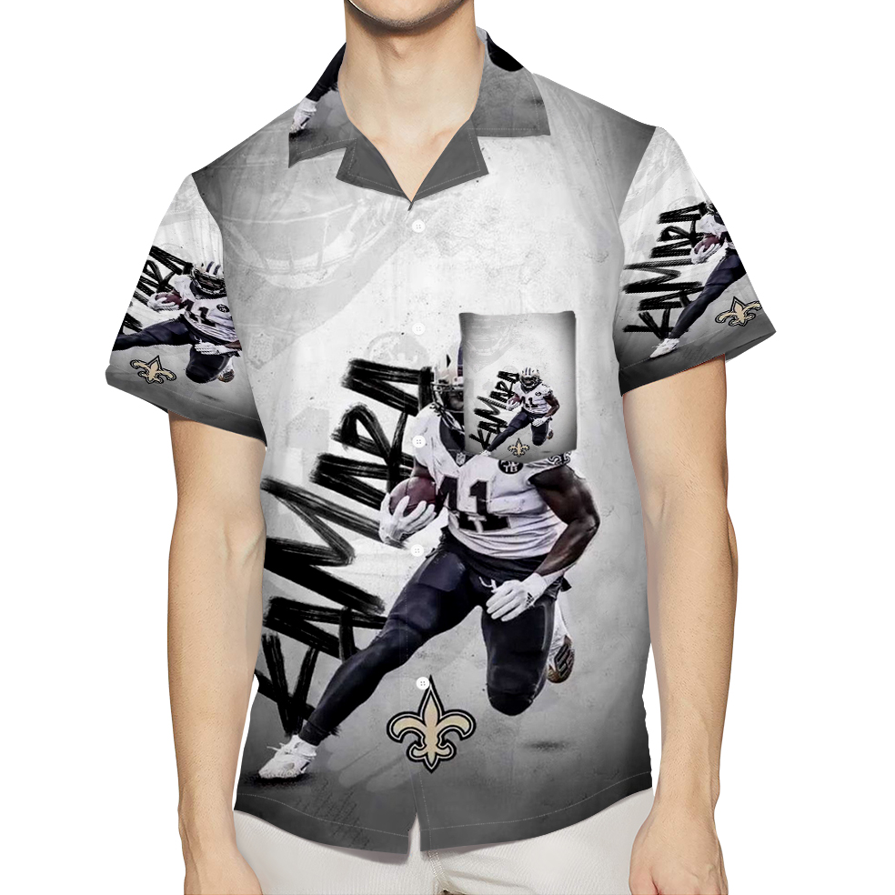 New Orleans Saints Alvin Kamara5 3D All Over Print Summer Beach Hawaiian Shirt With Pocket