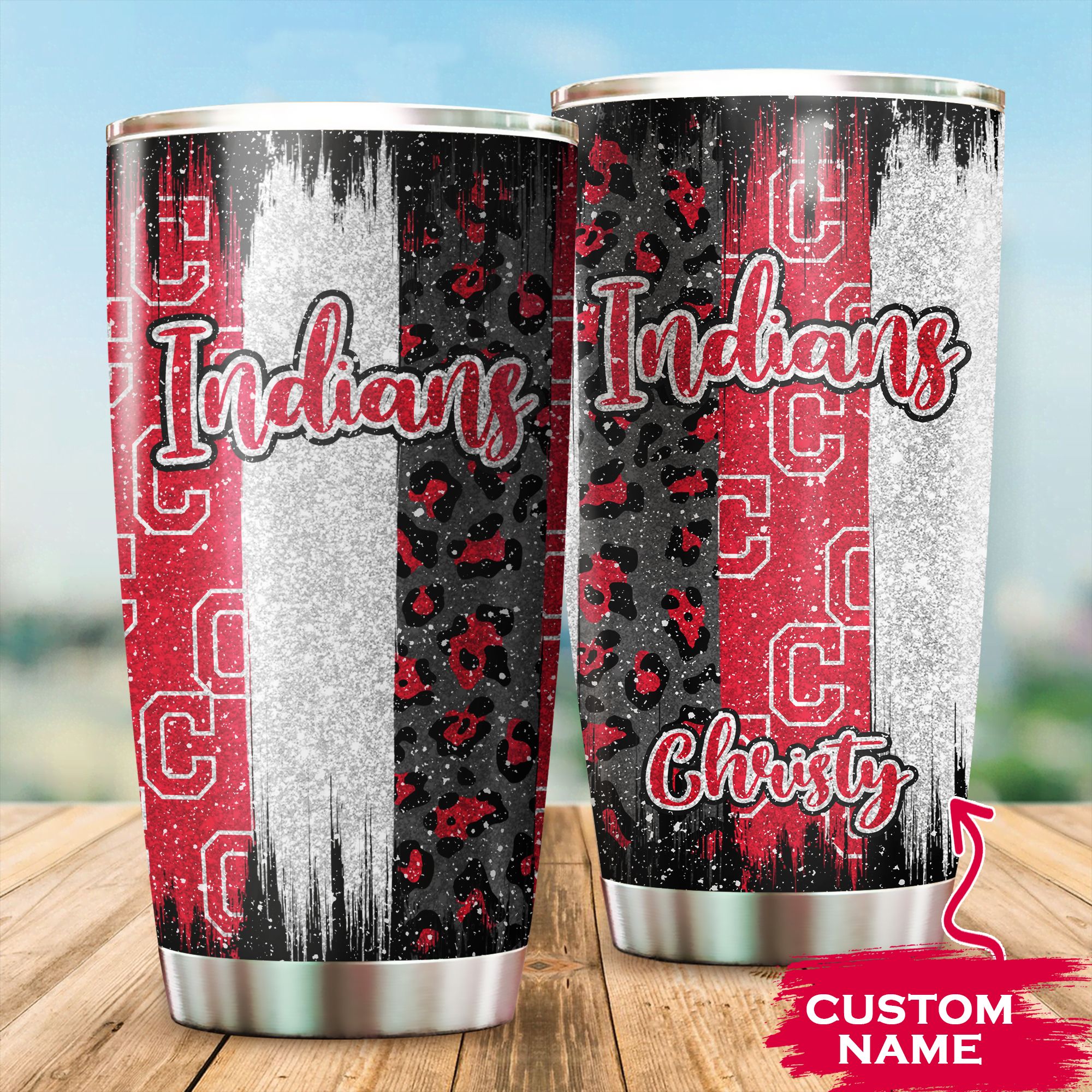 Cleveland Indians Custom Name Tumbler 244 L1TTT217