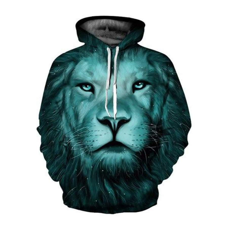 2018 Hot Sale Fashion Hoodies Animals Dots Lion 3D Printed Men/Women Hoodie Men Sweatshirt Men Streetwear Male Hooded Mantle