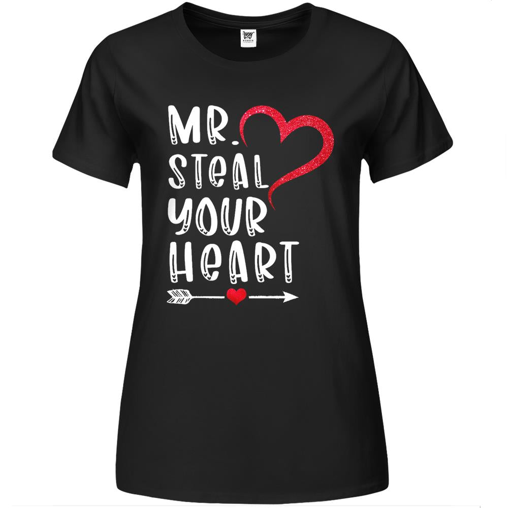 Boys Valentine Shirt Mr Steal Your Heart For Boys Men Gifts Premium Womens T Shirts