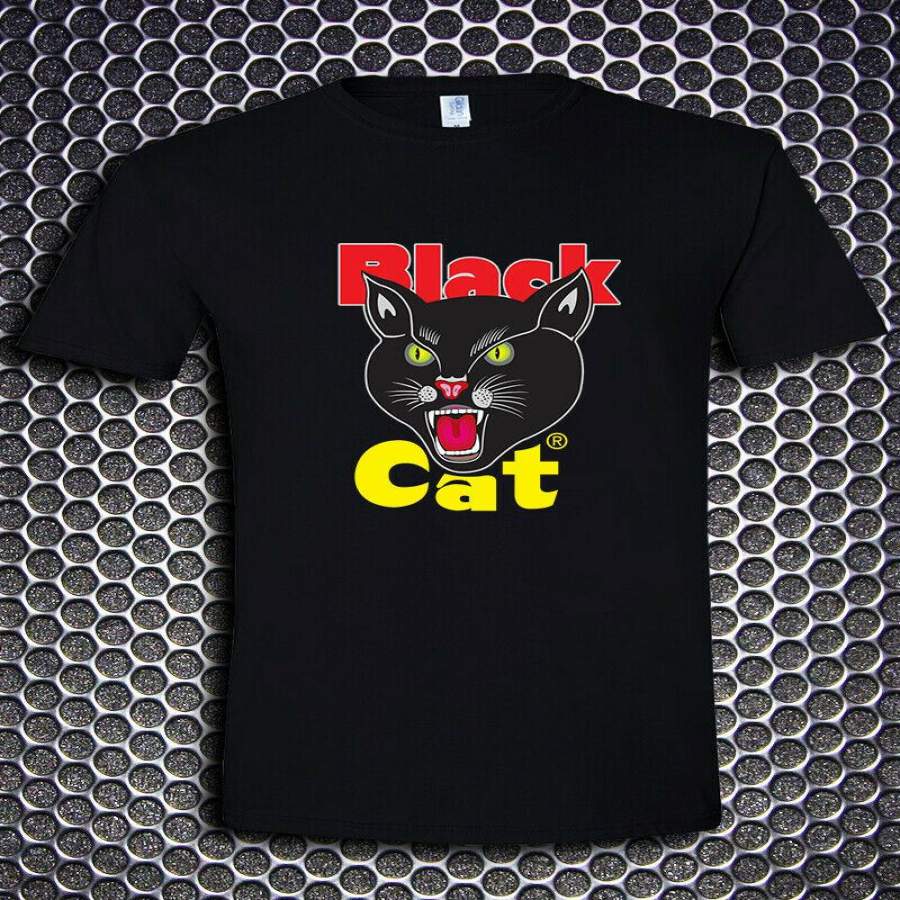 Black Cat Fireworks Logo T-Shirt - Custom Merch Online Store