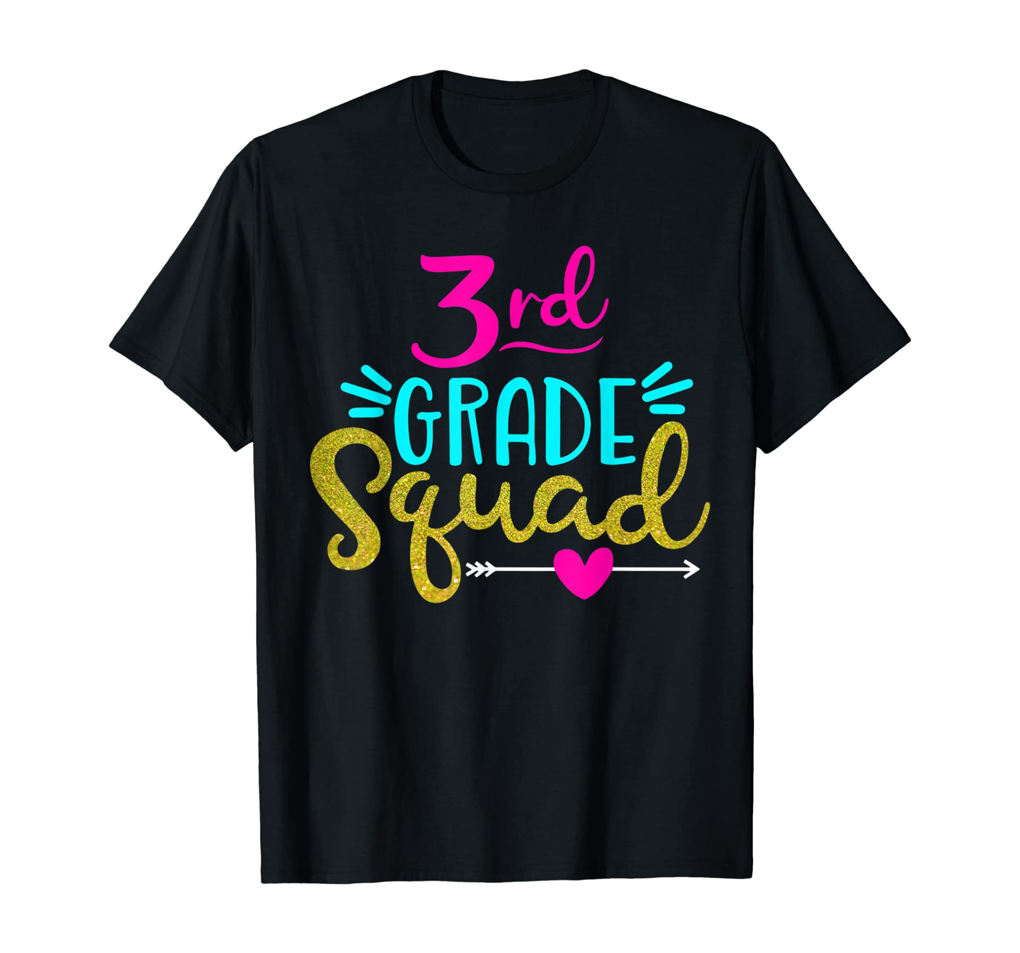 Team 3rd Grade Squad Third Grade Squad Teacher Student Funny T-Shirt