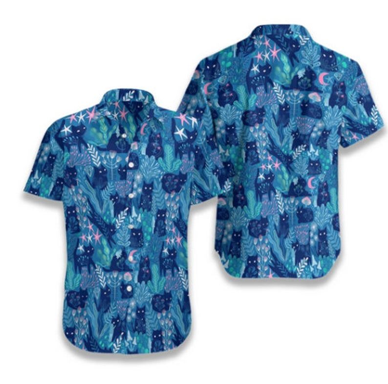 Meowgical Blue Amazing Design Hawaii Shirt Ha59863