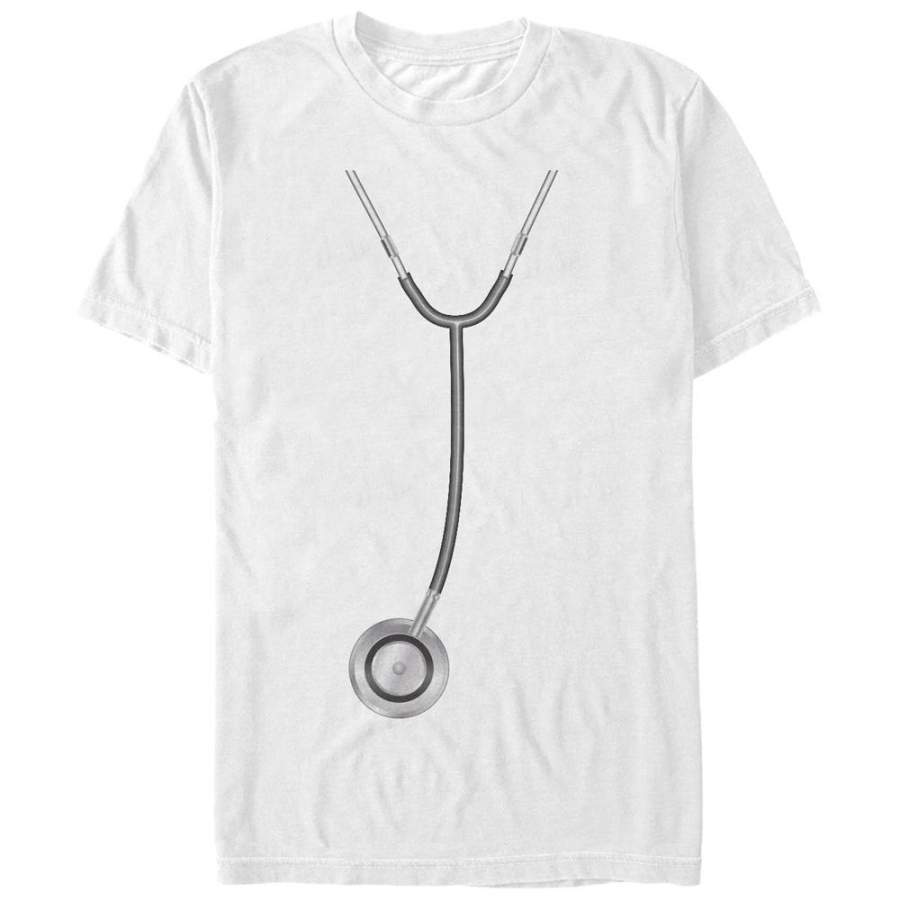 CHIN UP Men’s Nurse Stethoscope  T Shirt White