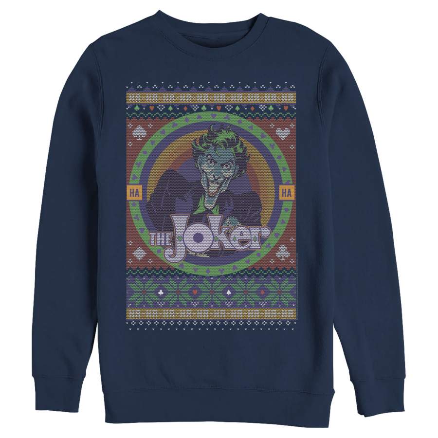 Batman Men’s Ugly Christmas Joker  Sweatshirt