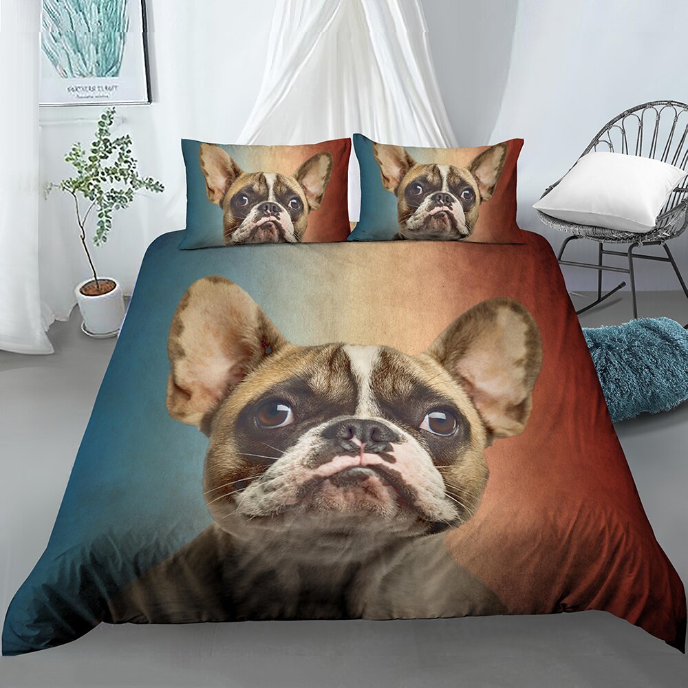 3D Bedding Kids Boys Girls Bed Set Puppy Cover Dog Pattern Duvet Cover Set Cover Dog Bedding Set