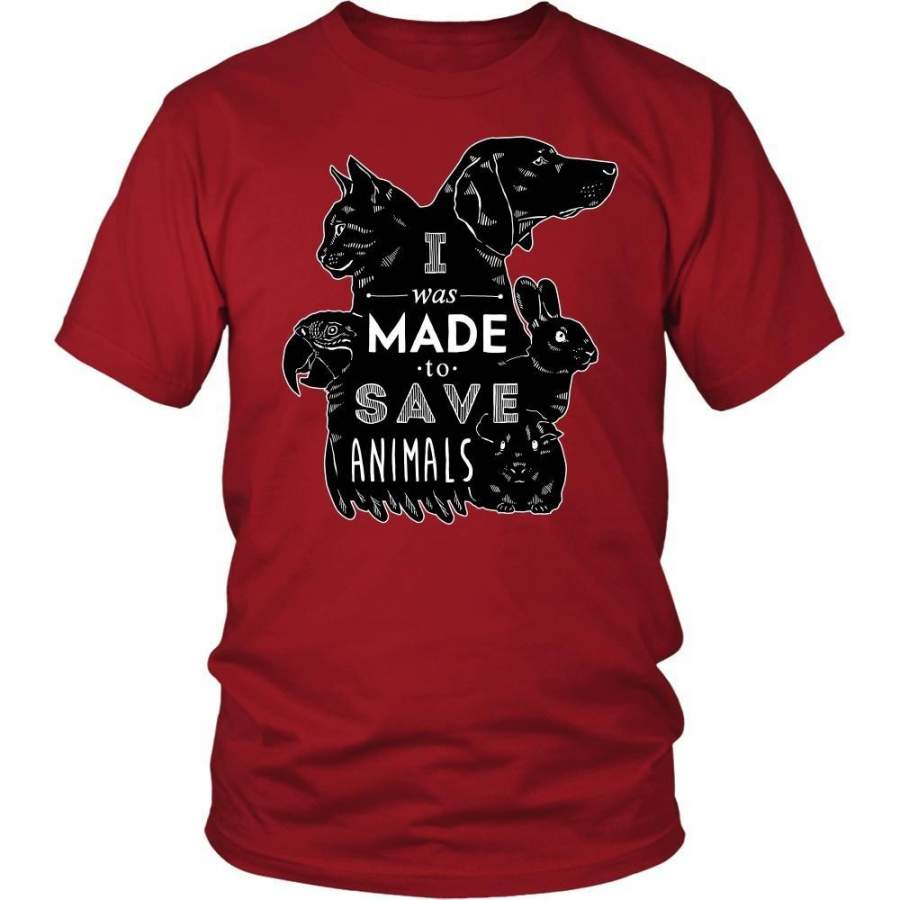 Veterinary T Shirt – I was made to save animals [black ver.]