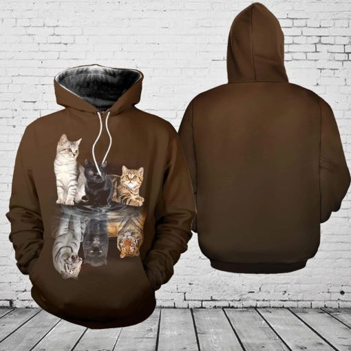 Mother Love Kitten Cat Brown 3D Hoodie And Legging