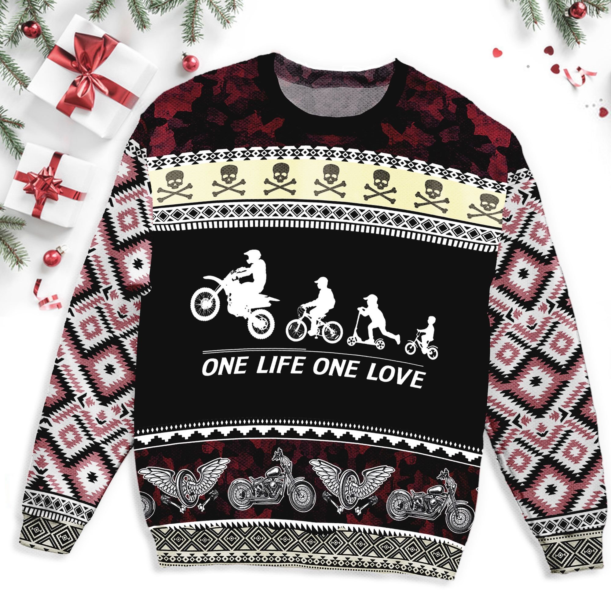 Biker Lover Christmas Ugly Sweater