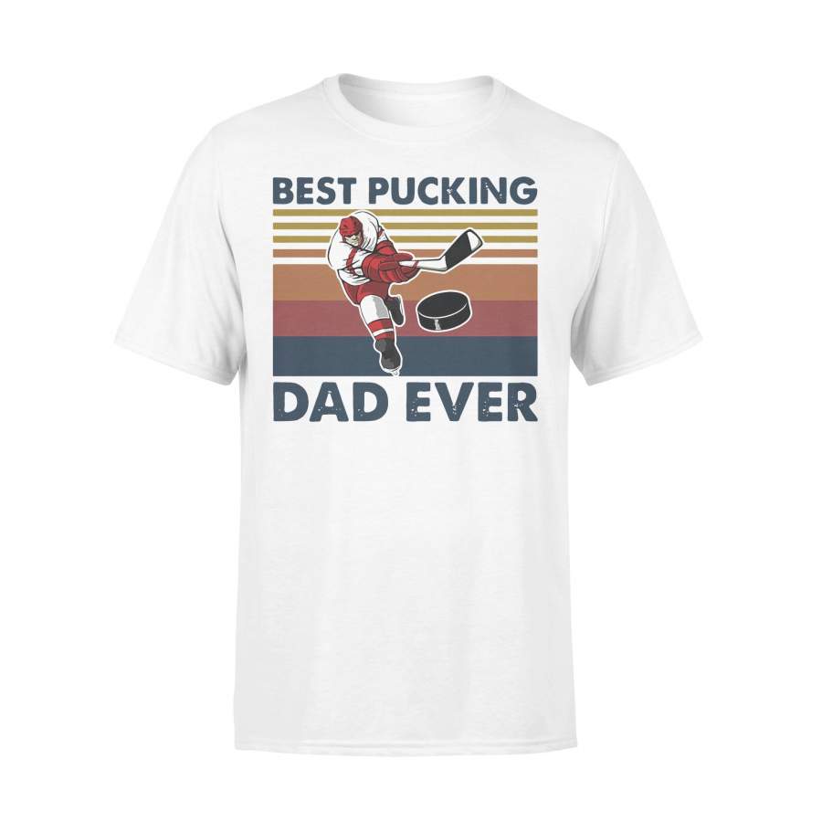 Hokey Best Pucking Dad Ever Vintage T-shirt