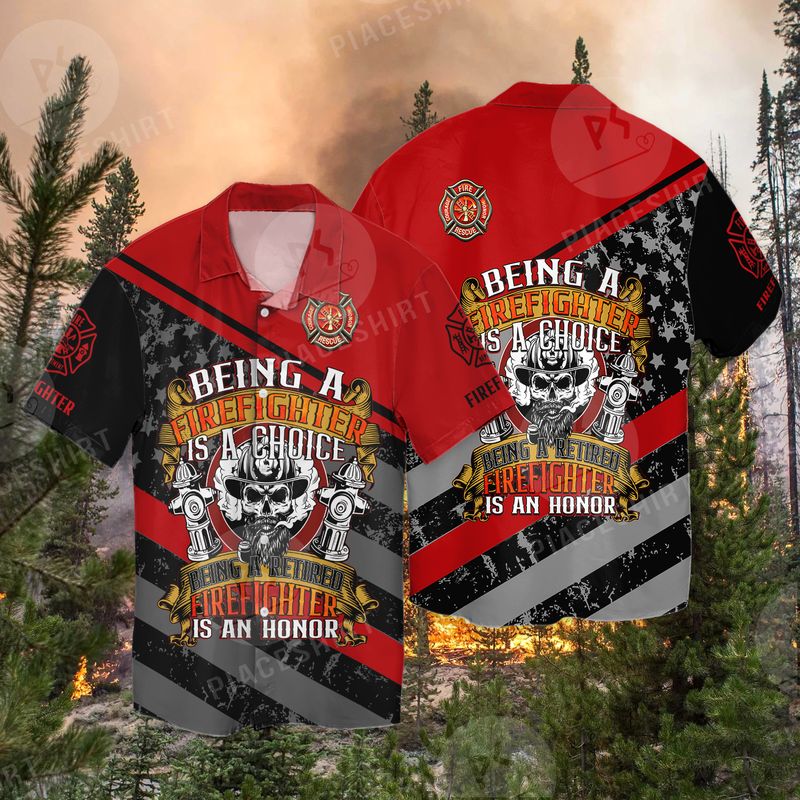 Being A Retired Firefighter Is An Honor Full Print Hawaii Shirt Ha2981