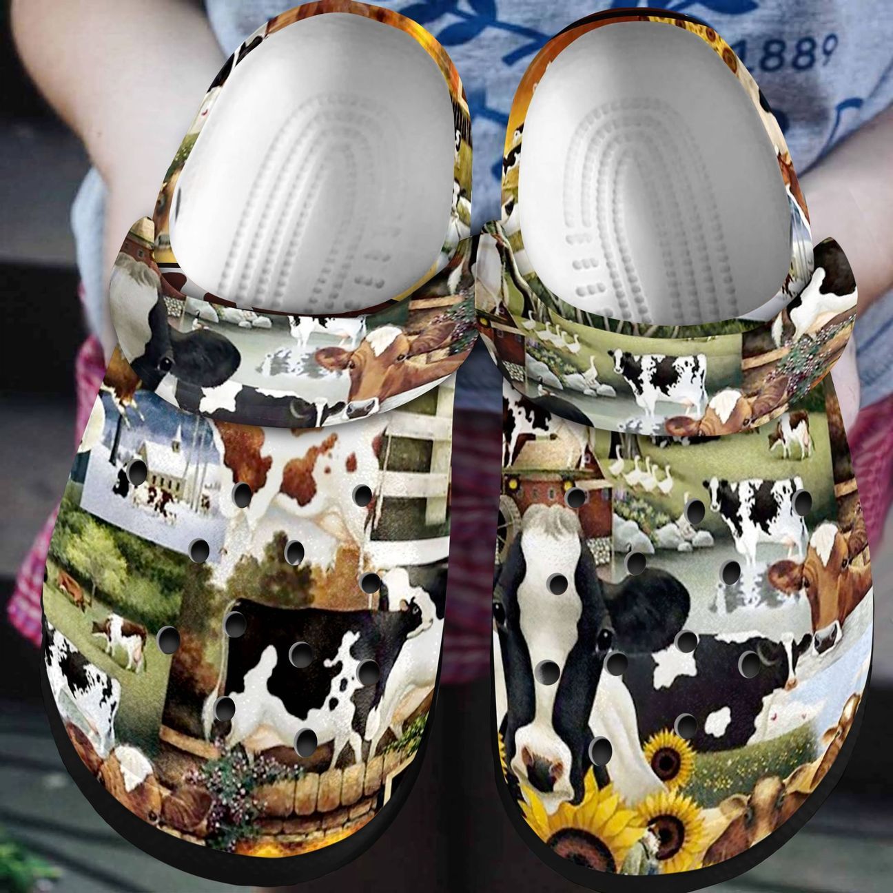 Cow Personalized Clog, Custom Name, Text, Color, Number Fashion Style For Women, Men, Kid, Print 3D Happy Farm