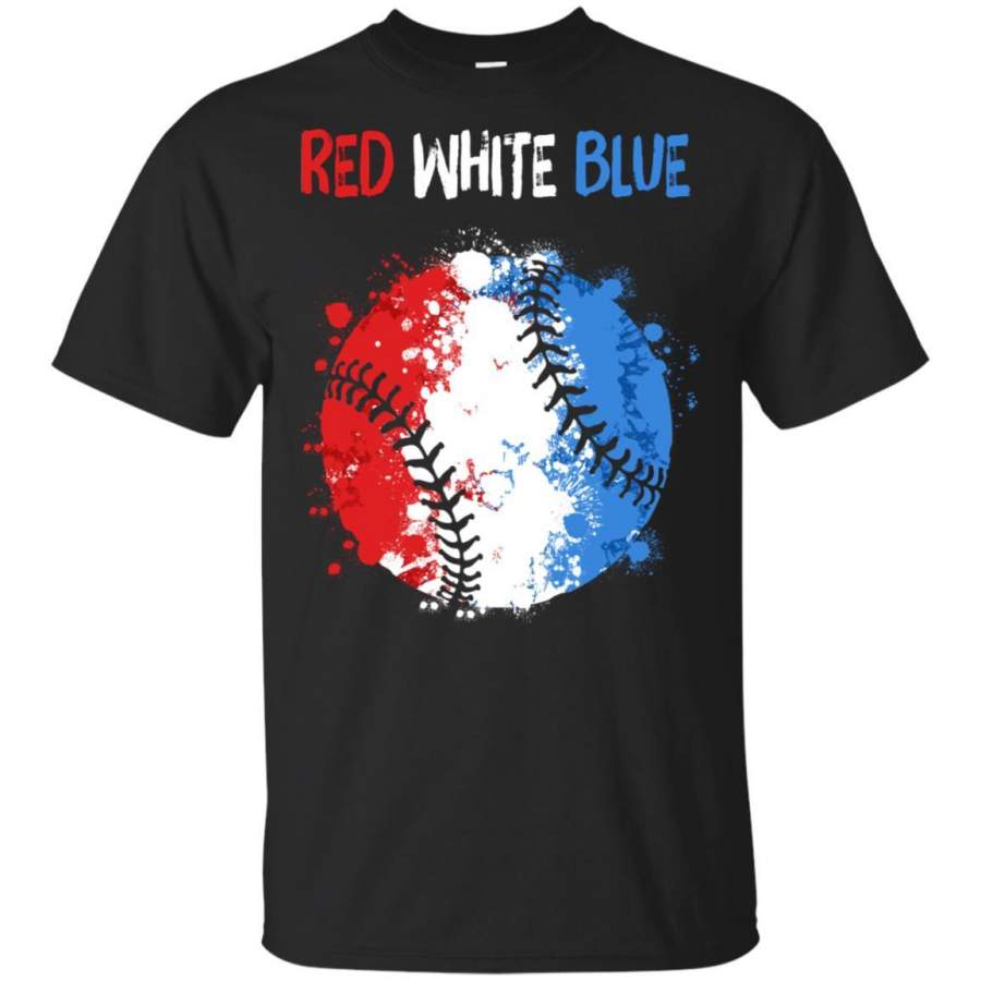 4Th Of July Red White Blue Baseball Lovers Patriotic Shirt