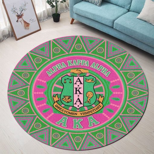 Alpha Kappa Alpha Fraternity 1908 Round Carpet All Over Print