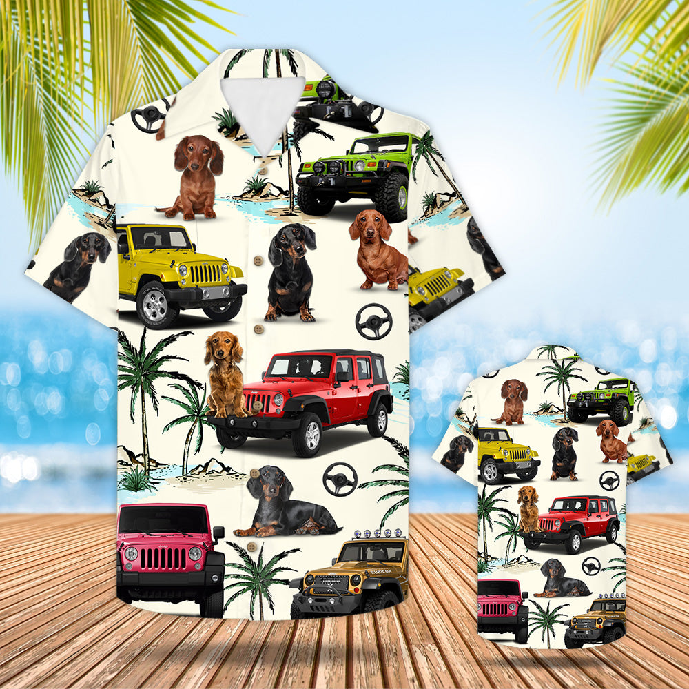 Jeep Dachshund Hawaii Shirt Gift For Trips And Pattern Trna Ha15094